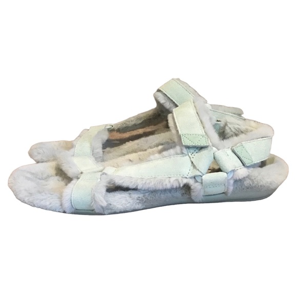 Vionic Viva Faux Fur Suede Sandals - Picture 10 of 11